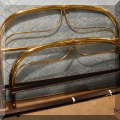 F80. Full size brass bed. 43”h - $185 